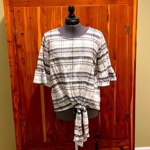 Bella Ella Tie Front Blouse